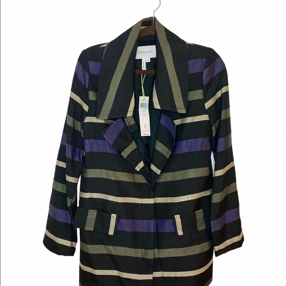 BCBGenration Women’s Blazer Small Striped Jacket s - Picture 3 of 8